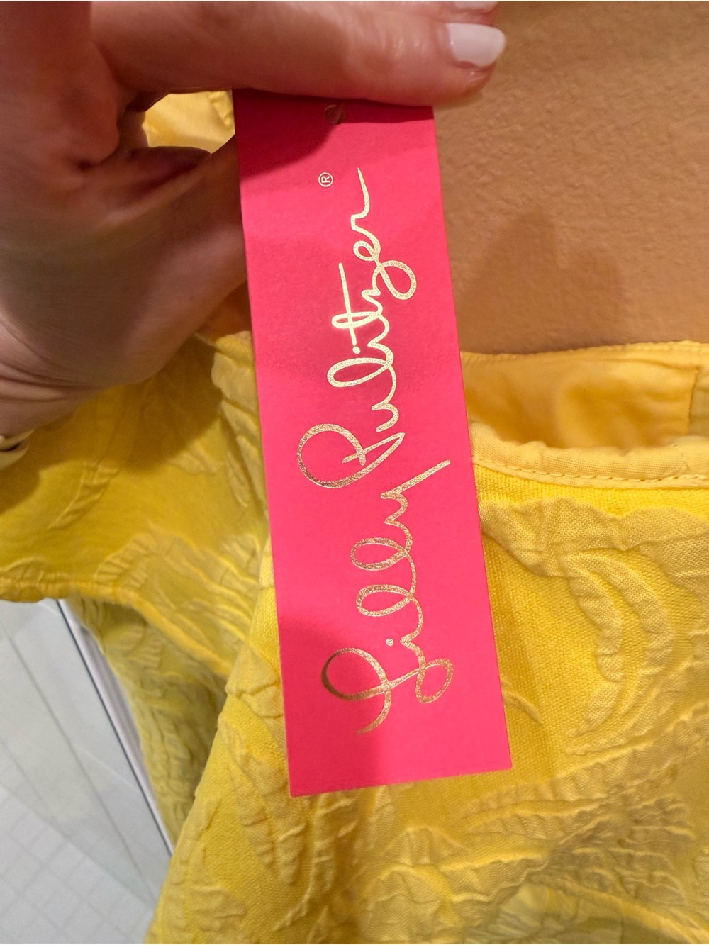 Lilly Pulitzer One-Shoulder Ruffle Yellow Mini Dress - Picture 6 of 7
